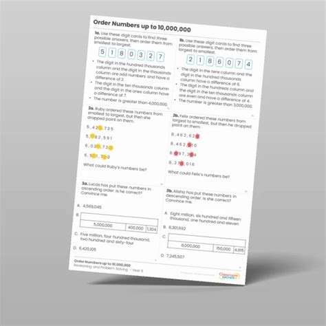 Read And Write Numbers Up To 10000000 Reasoning And Problem Solving Resource Classroom Secrets