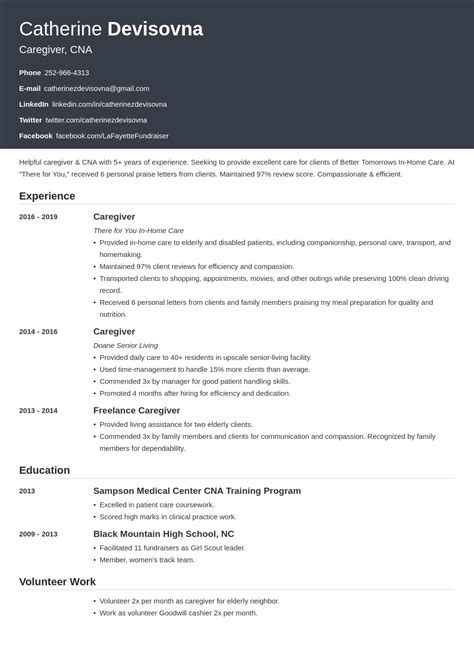 Caregiver Resume Examples Skills And Tips To Use In 2024