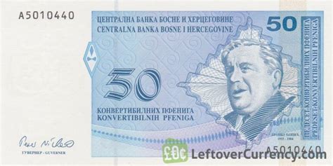 Withdrawn Bosnia And Herzegovina Convertible Mark Banknotes Exchange