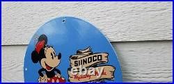 Vintage Sunoco Motor Oil Porcelain Minnie Mickey Mouse Walt Disney Gas