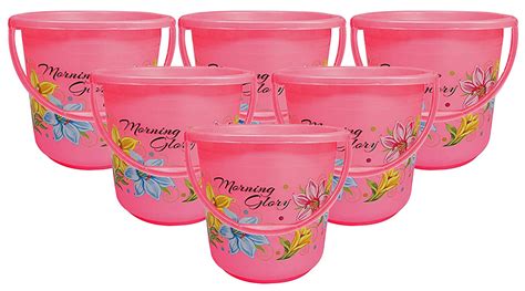 Buy Kuber Industries Floral Print 6 Pieces Unbreakable Strong Plastic