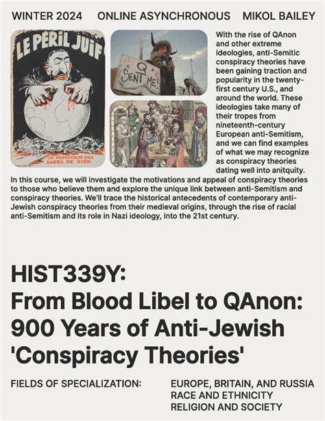 HIST339Y From Blood Libel To QAnon 900 Years Of Anti Jewish