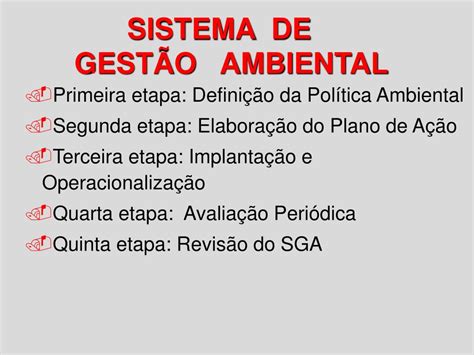 PPT SISTEMA DE GESTÃO AMBIENTAL PowerPoint Presentation free