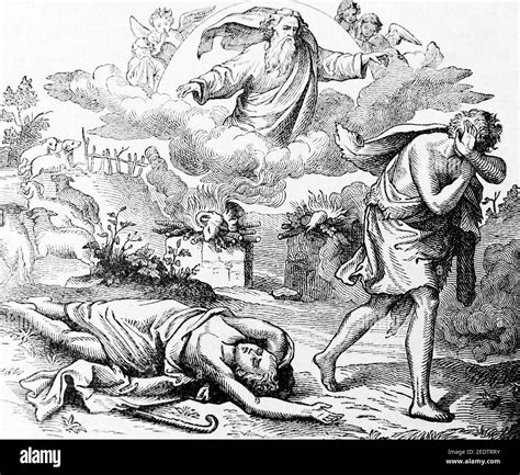 Cain Killing His Brother Abel Black And White Stock Photos And Images Alamy