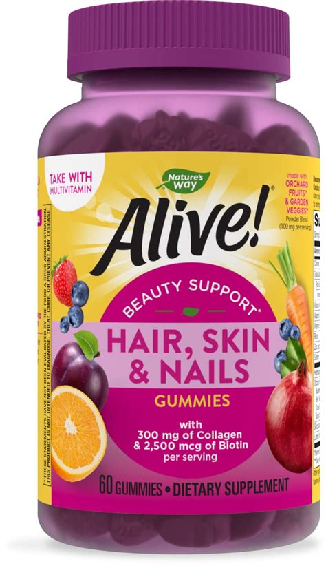 Natures Way Alive Gomitas Para Cabello Piel Y Uñas Colágeno Y