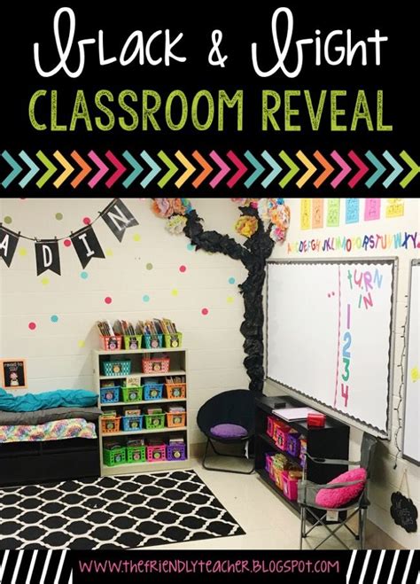 Black And Bright Classroom Reveal Classroom Reveal Classroom Decor Chalkboard Classroom