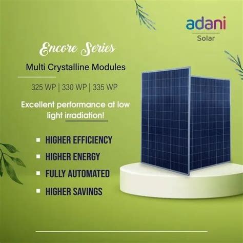 Adani 330wp Monocrystalline Solar Panels 24v At Rs 24 5 Watt In Surat Id 25259502355