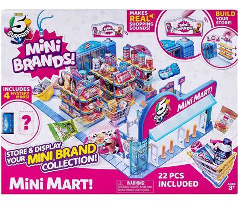 5 Surprise Mini Brands Series 1 Mini Mart Playset Zuru Toys - ToyWiz