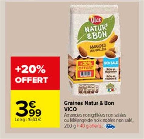 Promo Graines Natur Bon Vico Chez Carrefour Market ICatalogue Fr