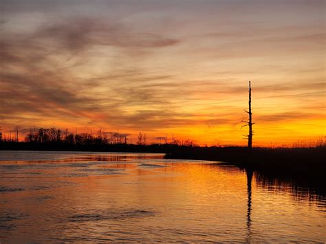 Sunset On The Cape Fear River Was Fire R Wilmington