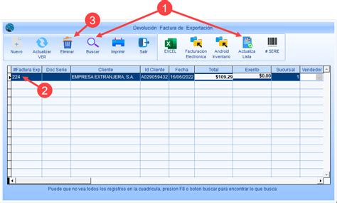 Eliminar Una Devoluci N De Factura De Exportaci N
