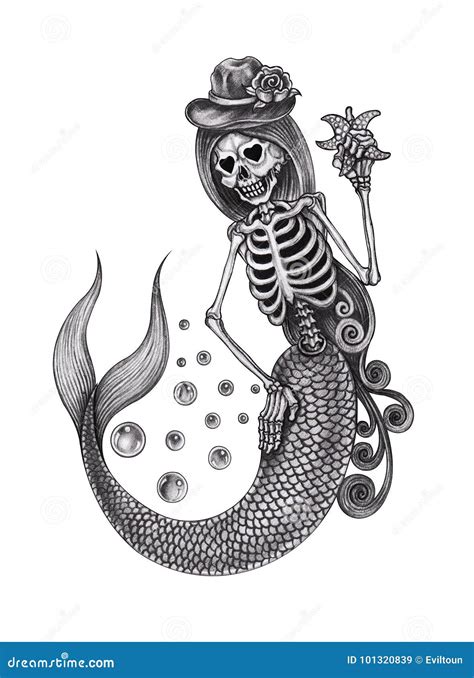 Details More Than 75 Mermaid Skull Tattoo Super Hot In Cdgdbentre