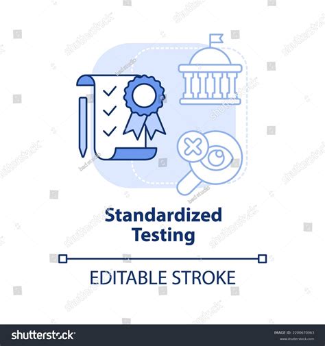 Standardized Testing Light Blue Concept Icon Stock Vector Royalty Free 2200670063 Shutterstock