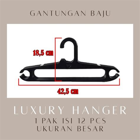 Jual Gantungan Baju Isi Pcs Hanger Luxury Pakaian Plastik Ukuran