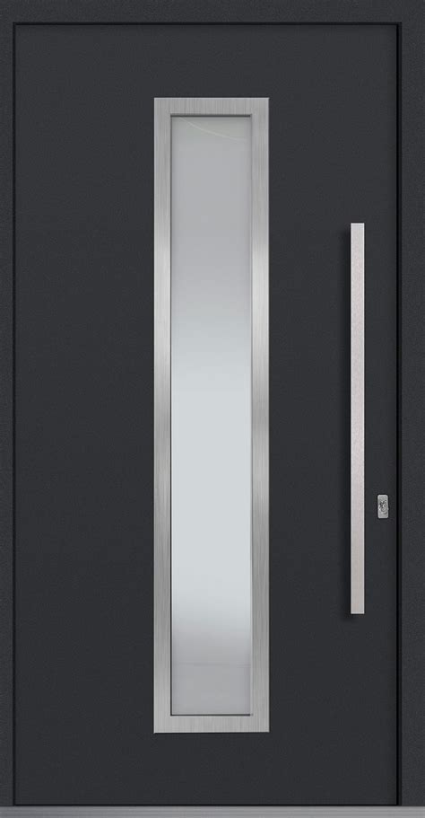 DB PVT ALU E4 Wood Aluminum Matte Dark Gray Aluminum Wood Entry Doors