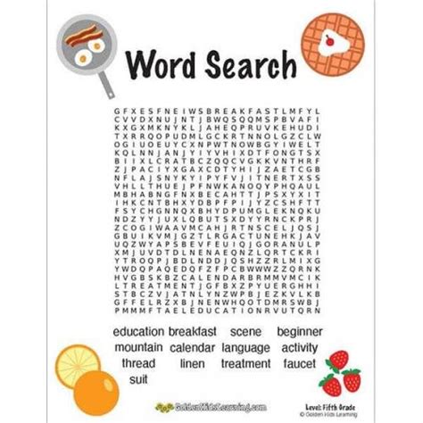 Word Search For 5th Grade Worksheets Daily Practice