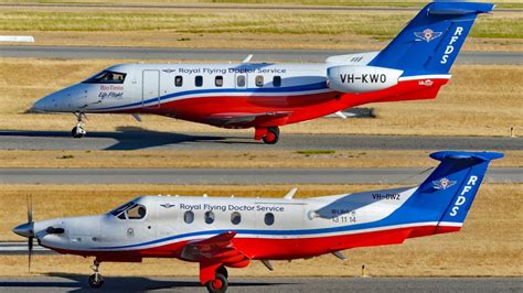 Royal Flying Doctor Service PC 24 PC 12 Landing At Jandakot 5 Jan