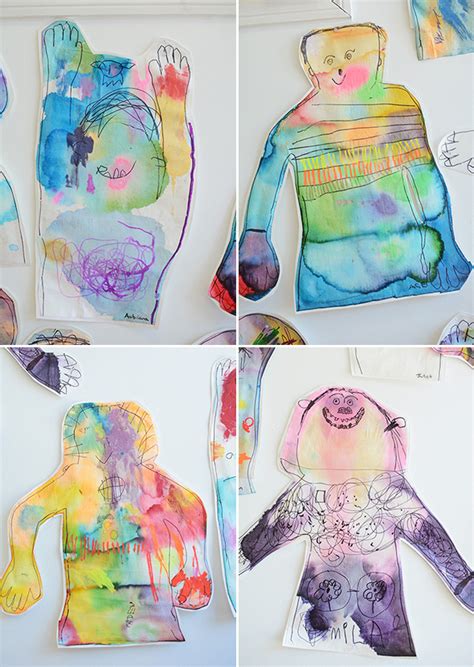 Body Tracing Self Portraits for Kids - Meri Cherry