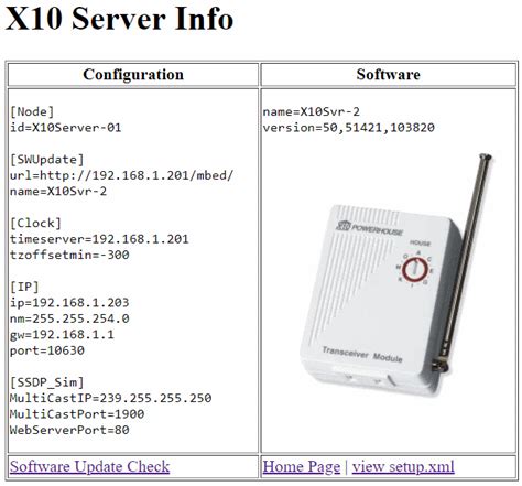 X10 Interface Server Mbed