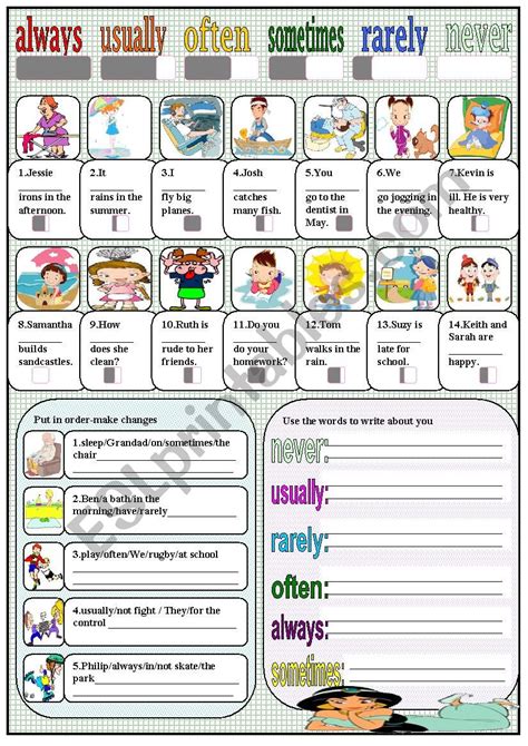 Adverbs Of Frequency Esl Worksheet By Liliaamalia