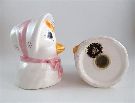 Vintage Salt and Pepper Shakers Ceramic Shakers Easter Chicken Table ...