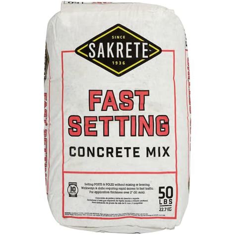 Quikrete Lb Fast Setting Concrete Mix The Home Depot