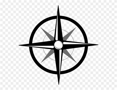 Compass Rose Clip Art Free Vector In Open Office Drawing - Map Compass - Png Download (#46385 ...