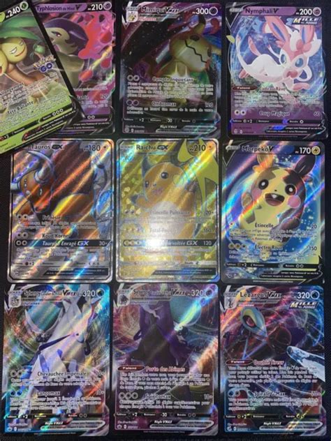 Lot De Cartes Pok Mon Ultra Rares X Promo Full Art Vmax P E Et