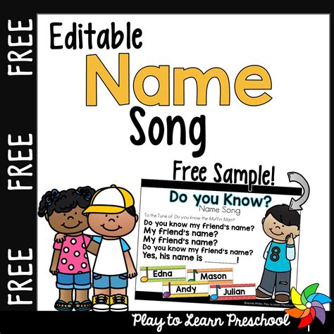 Free Name Song - Play to Learn Preschool