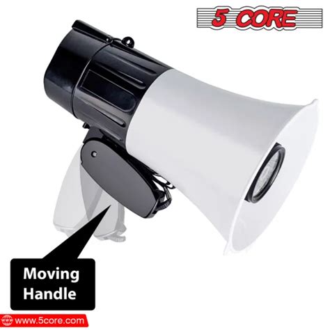 Dropship 5 CORE Bull Horn Megaphone 30W Peak Loud Siren Noise Maker ...