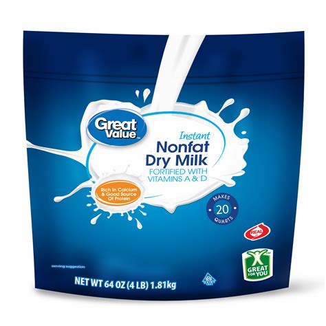 Great Value Nonfat Instant Dry Milk Oz Walmart