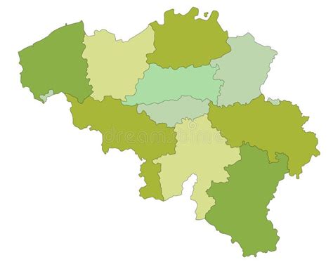 Mapa Político Editable Altamente Detallado Con Capas Separadas Bélgica