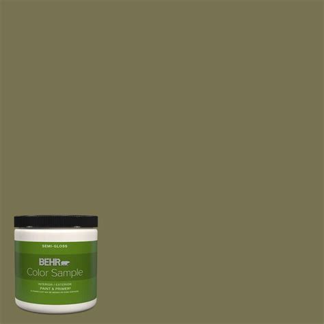 BEHR PREMIUM PLUS 8 Oz S350 6 Truly Olive Semi Gloss Interior