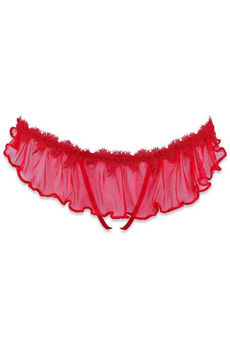 String nu à volant Élixir transparent Luxxa Lingerie