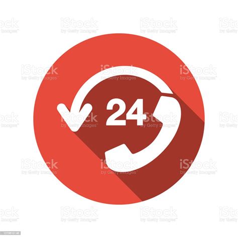 Call Center 24 Hour Vector Icon In Trendy Flat Style Call 24 Icon