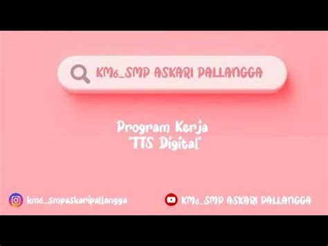 Program Kerja Tts Digital Youtube