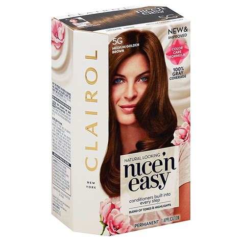 Clairol Clairol Nicen Easy Permanent Hair Color In 5g Medium Golden Brown Reviews Makeupalley