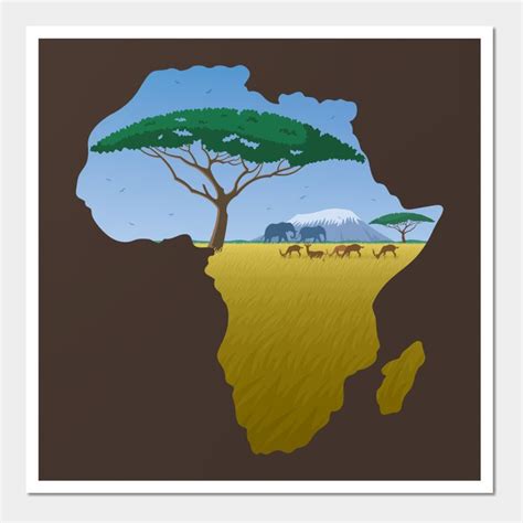 Africa Map Art Print