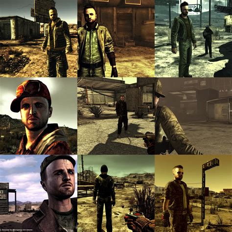 Jesse Pinkman In Fallout New Vegas Video Game Stable Diffusion