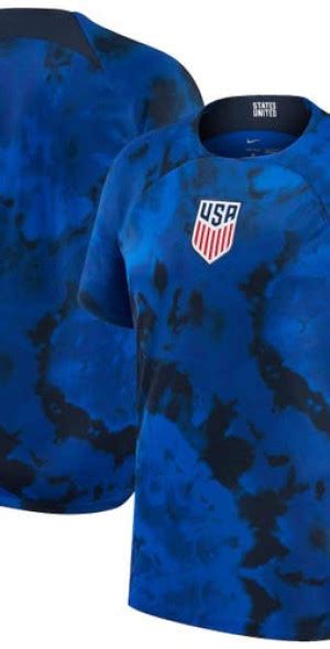 Nike Mens Blue Usmnt 202223 Away Breathe Stadium Replica Blank Jersey