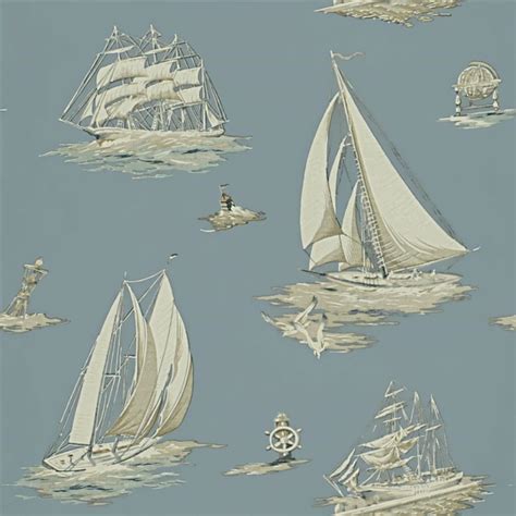 Down Easter Boats Mist Wallpaper Signature Islesboro Ralph Lauren