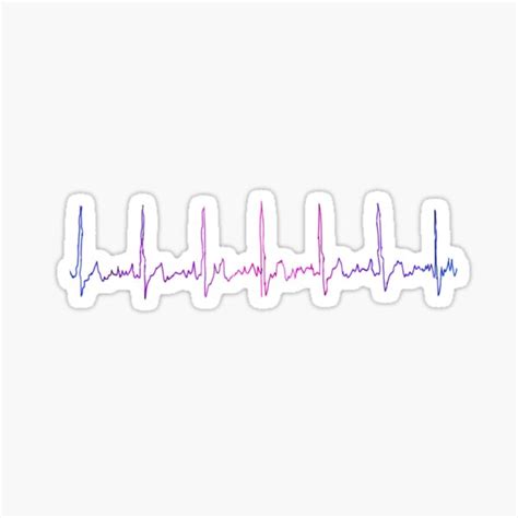 Rainbow Heartbeat Stickers Redbubble