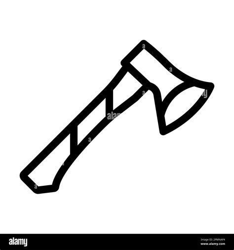 Axe Vector Thick Line Icon For Personal And Commercial Use Stock Photo