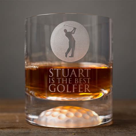 Personalised Golf Whisky Tumbler Best Golfer Engraved Gifts By