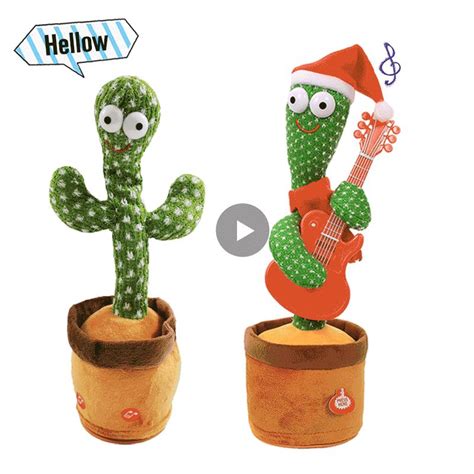 Cheap 2023 Dancing Cactus Speak Electronic Plush Toys Twisting Singing