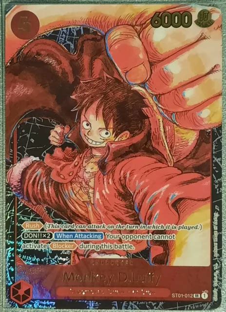 ONE PIECE CARD Game Monkey D Luffy ST01 012 SR English Awakening Of The