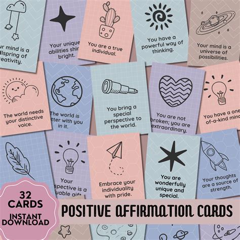 Neurodivergent Positive Affirmation Cards Printable Positive Quotes