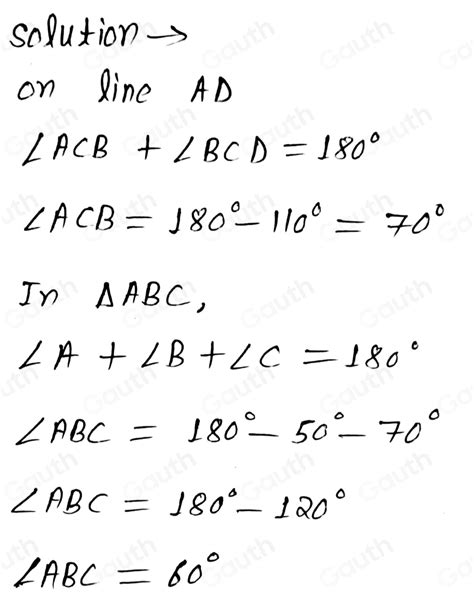 Solved In The Accompanying Diagram Of ABC The Measure Of Exterior