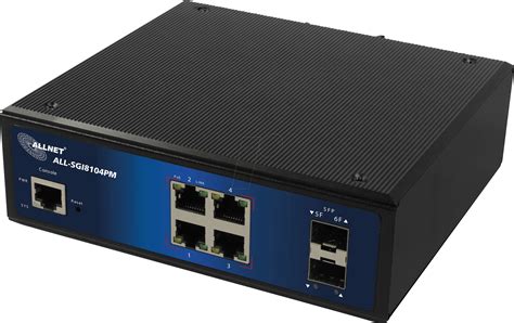 ALLNET SGI8104PM Switch 4 Port Gigabit Ethernet PoE 2x SFP Bei