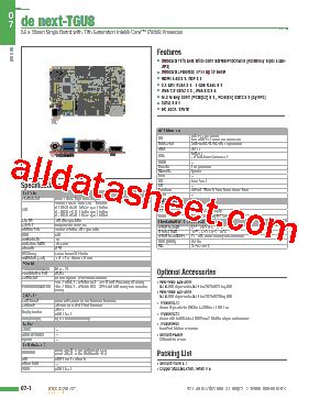 Denext Tgu Datasheet Pdf Aaeon Technology